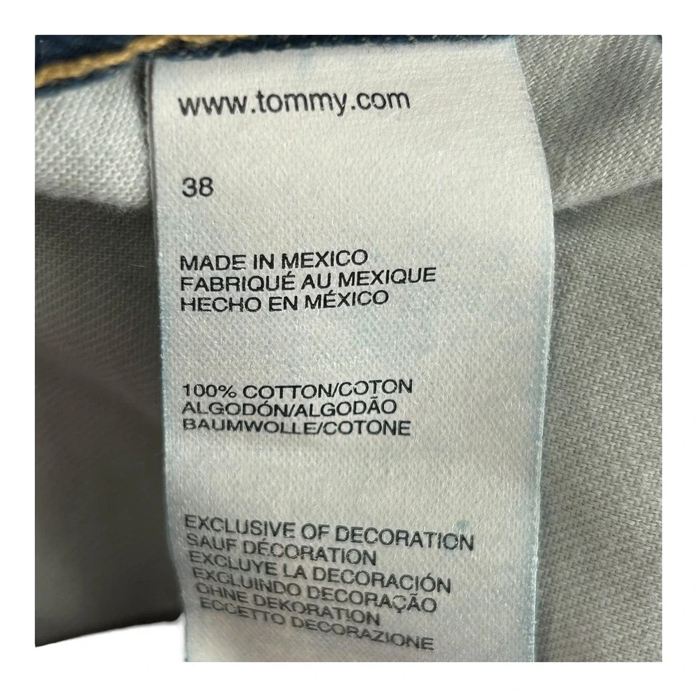 Tommy Hilfiger‎ Denim Shorts Mens 38/39 Blue Relaxed Fit Distressed Y2K Jorts